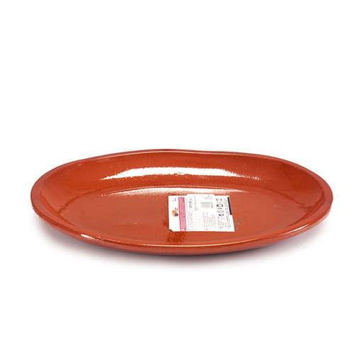 [32-051] Arte Regal Brown Clay Flat Oval Plate 35 cm / 14" / 99527