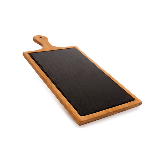 [AR-018] Arte Regal Big Black Rectangular Bamboo Board with Slate 50 cm / 50409