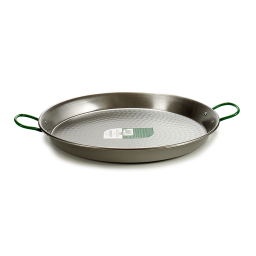 [AR-025] La Dehesa Polished Steel Paella Pan 55 cm Silver