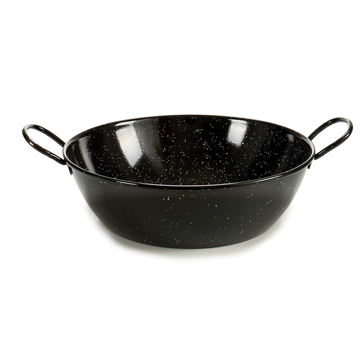 [AR-038] La Dehesa Black Deep Enameled Steel Frying Pan 24 cm