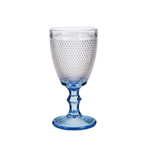 [AR-053] Vivalto 6 Pieces Colbalt Blue Foot Points Water Glass Set 240 ml / 64403
