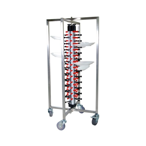 [13-1137] Jiwins Steel Mobile Plate Rack For 48 Plates / JW-DC48