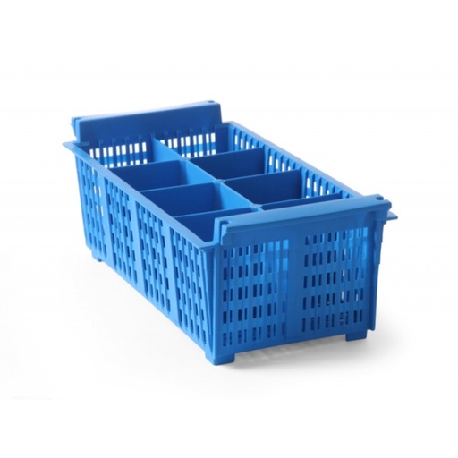 [13-1269] Jiwins Plastic 8-compartment Cutlery Basket with out Handle Blue / JW-8B