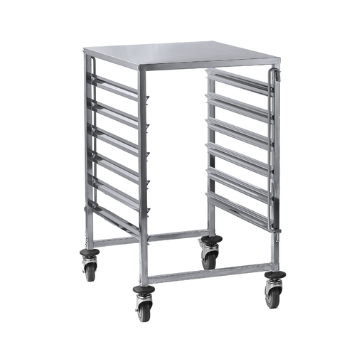 [13-1300] Jiwins 6 Pieces 2/1 GN pans Rack trolley w/ table top / JW-RKC12
