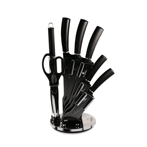 [BH-034] Berlinger Haus 8 Pieces Knife Set with Stand Black / BH/2565