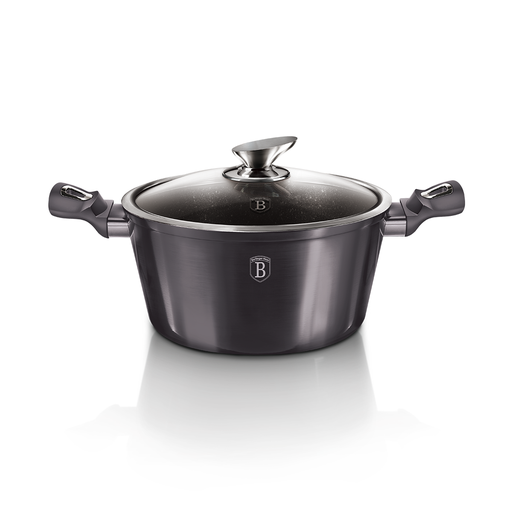[BH-060] طاجن بيرلينجر هاوس مع غطاء 20 سم من مجموعة Metallic Line Carbon Pro