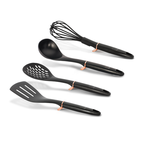 [BH-134] Berlinger Haus 4 Pieces Kitchen Tool Set Black Rose Gold Collection / BH/6208N