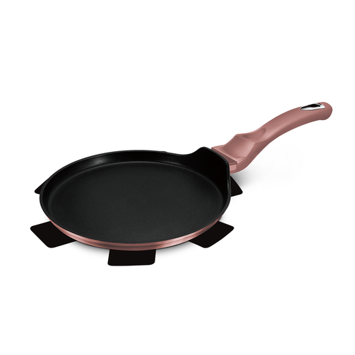 [BH-152] Berlinger Haus Pancake Pan 25 cm with Protector I-Rose Collection / BH/6031