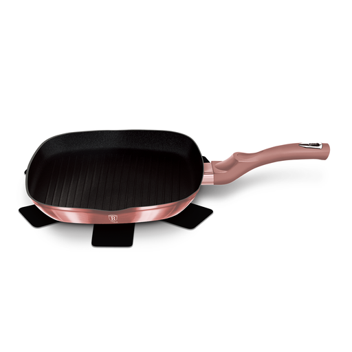 [BH-153] Berlinger Haus Grill Pan 28 cm with Protector I-Rose Collection / BH/6027