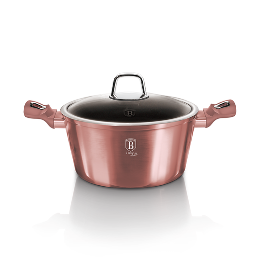 [BH-157] Berlinger Haus Casserole with Lid 24 cm I-Rose Collection 4.1 Liter / BH/6035