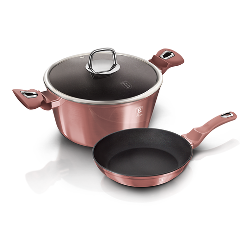[BH-163] Berlinger Haus 3 Pieces Cookware Set I-Rose Collection / BH/6042