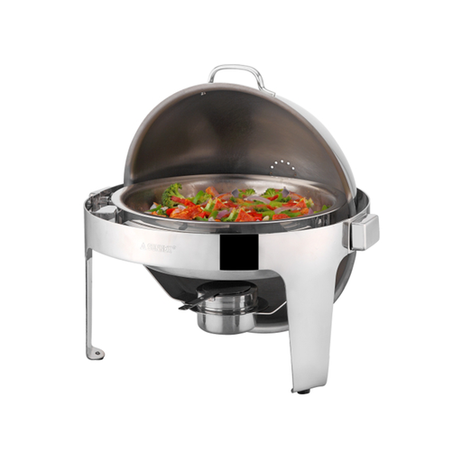 [SX-031] Sunnex Elite Stainless Steel Roll-Top Chafer Round 4 Liter / X32521V