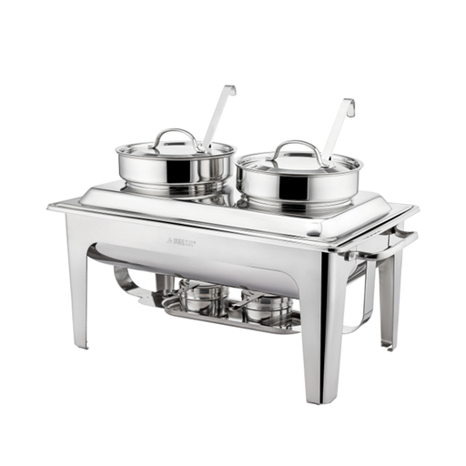 [SX-034] Sunnex Edinburgh Stainless Steel Chafer 2 Bain Maries 4 Liter / X58229