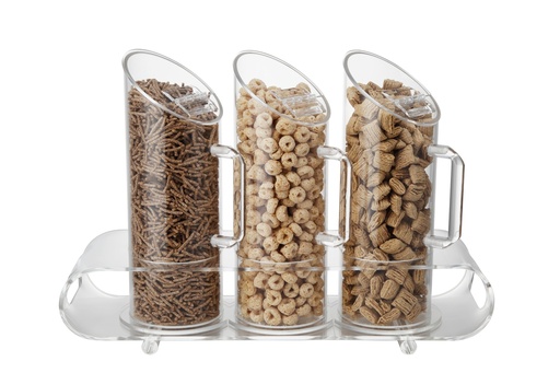 [SX-119] Sunnex Acrylic Cereal Dispenser 3 Cylinders 1 Liter / Cd800-3