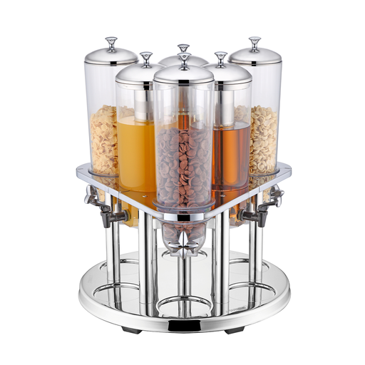 [SX-155] Sunnex Revolving Juice & Cereal Dispenser 3Ltr-3 Juice Dispenser & 3 Cereal Dispenser / U18-1000