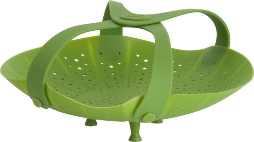 [27-008] Trudeau Silicone Vegitable Steamer with Handle 9" / 998004