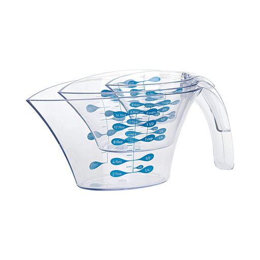 [27-094] مجموعة أكواب قياس بلاستيكية من ترودو، مكونة من 3 أكواب