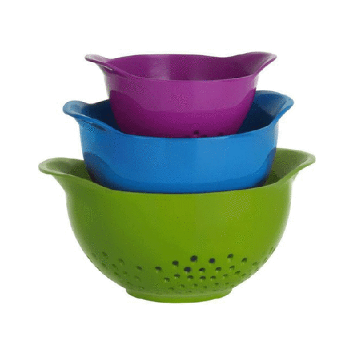 [27-107] Trudeau Plastic 3 Colanders Set / 9911077