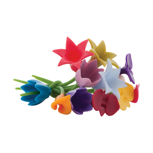 [27-158] Trudeau Silicone 12 Duo Tone Wine Charms Set / 978024