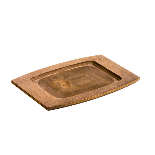 [LOG-020] Lodge Wooden Rectangular Wood Underliner Walnut Stain / UCPU