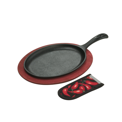 [LOG-037] Lodge Cast Iron Fajita Set Shrink Wrap / LFSR3