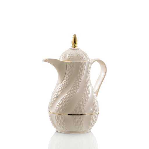 [30-1350] قارورة قهوة بيضاء وردية مفرغة من الهواء سعة 600 مل RS-2424