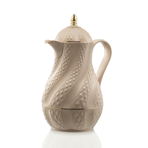 [30-1379] قارورة شاي مفرغة من الهواء، لون بيج وردي، سعة 1.3 لتر، RS-2424