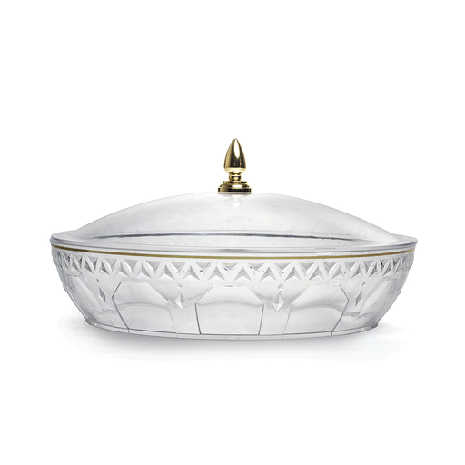 [30-1249] وعاء حلوى دائري وردي 30 سم RS-2121