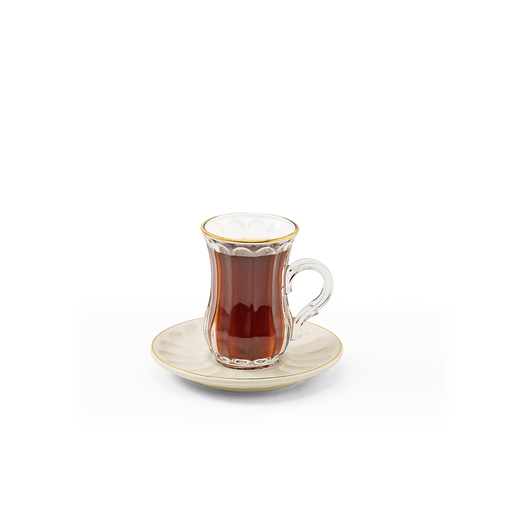 [RP-82930] طقم فناجين وصحون شاي الورد A01