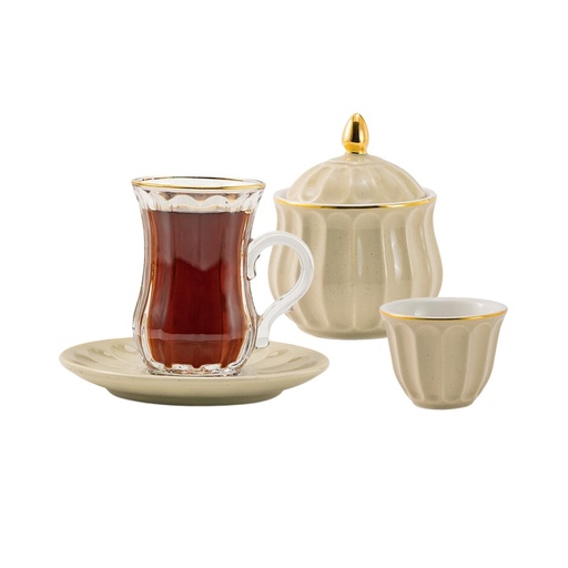[RP-82938] طقم تقديم قهوة وشاي روز، 38 قطعة، A15