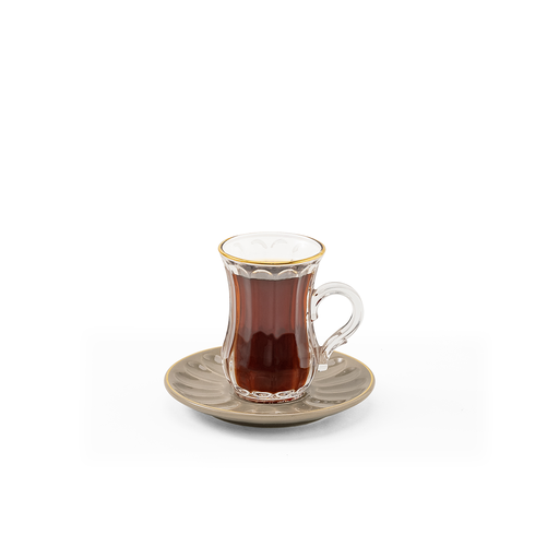 [RP-82940] طقم فناجين وصحون شاي الورد A32