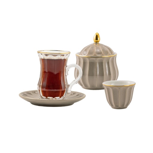 [RP-82942] طقم تقديم قهوة وشاي روز، 20 قطعة، A32