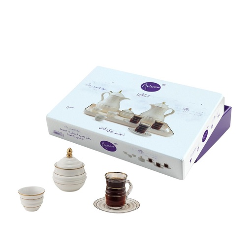 [RP-15157] Artivira Coffee & Tea 20 Pcs Serving Set White / AS57-20-C01