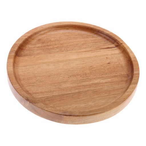 [01-321] Vague Round Wooden Tray 30 cm