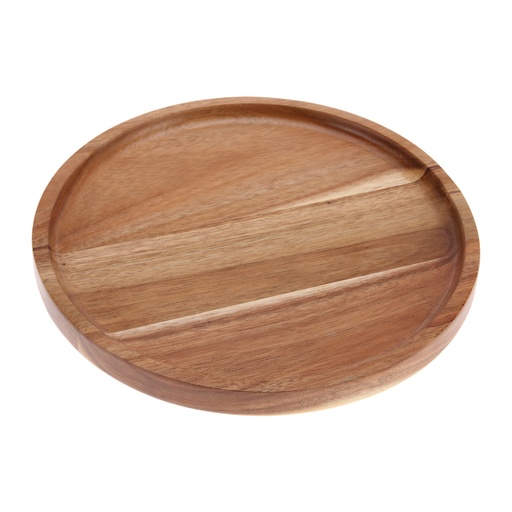 [01-322] Vague Round Wooden Tray 26 cm