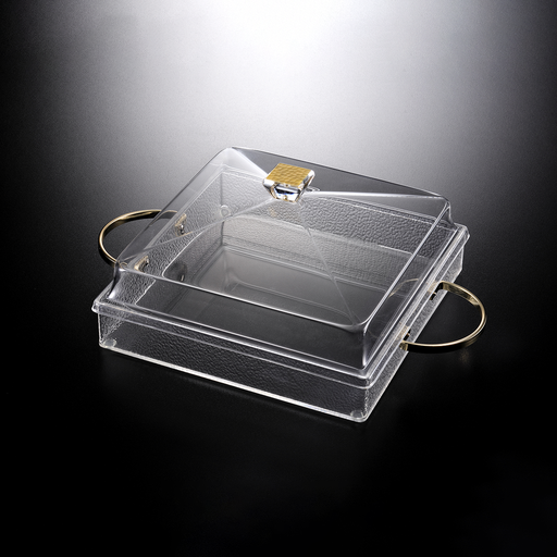 [02-1001] Vague Acrylic Clear Serving Set 29 cm x 29 cm