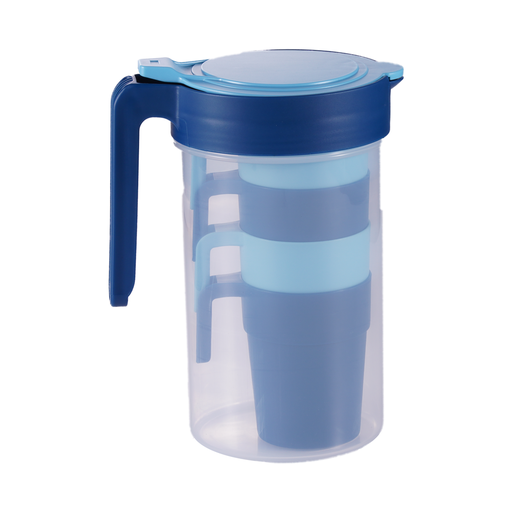 [02-1018] Vague Water Pitcher 1.8 Liter with 4 Cups Set