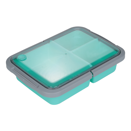 [02-1028] Vague Plastic Three Compartments Lunch Box 1.5 Liter