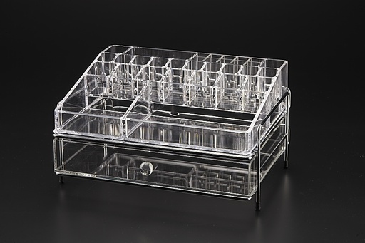 [02-255] Vague Large Acrylic Cosmetic Jewelery Box 1 Drawer