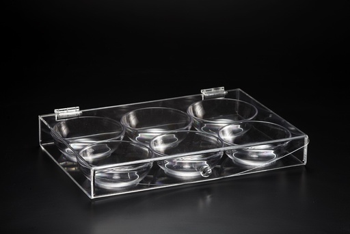 [02-337] Vague Acrylic Candy Box with 6 Bowls 39.3 cm