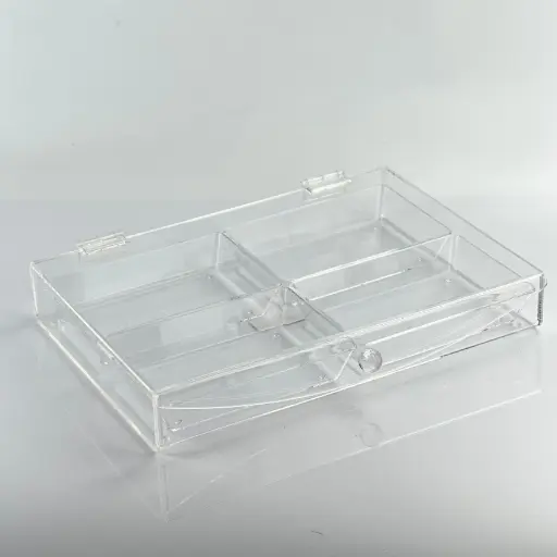 [02-339] Vague Acrylic Candy Box with 4 Compartment 36 cm