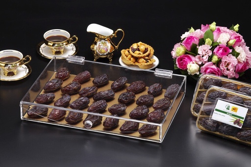 [02-341] صندوق أكريلك للحلوى بغطاء 36 سم