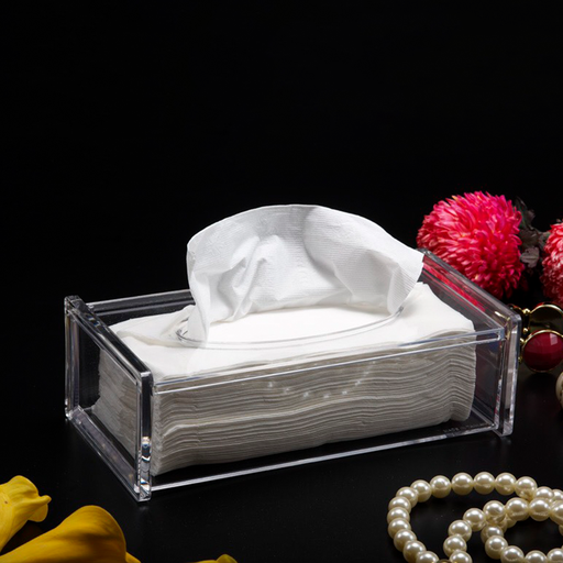 [02-556] Vague Acrylic Tissue Box 27 cm
