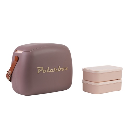 [PB-9347] Polarbox 6 Liters Urban Cooler Bag with 2 Containers Mauve Gold / 9347