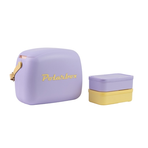 [PB-9349] Polarbox 6 Liters Summer Pop Cooler Bag with 2 Containers Malva - Amarillo / 9349