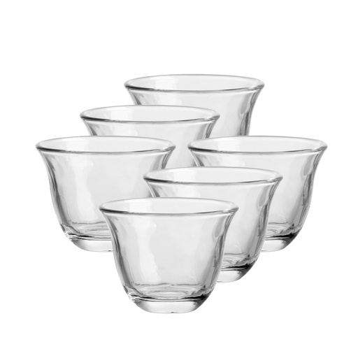 [04-651] Glass 6 Pcs Cawa Cup Set 60 ml - Plain