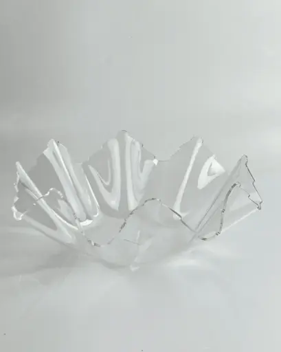 [02-895] Vague Acrylic Clear Fruit Bowl 40 cm