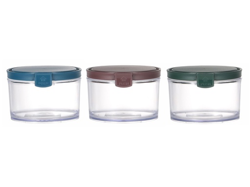 [02-931] Vague Plastic Round Food Container 570 ml