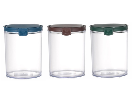 [02-933] Vague Plastic Round Food Container 1.2 Liter