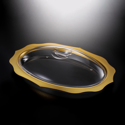 [02-984] Vague Acrylic Dessert Serving Set Oval 41.5 cm x 58 cm